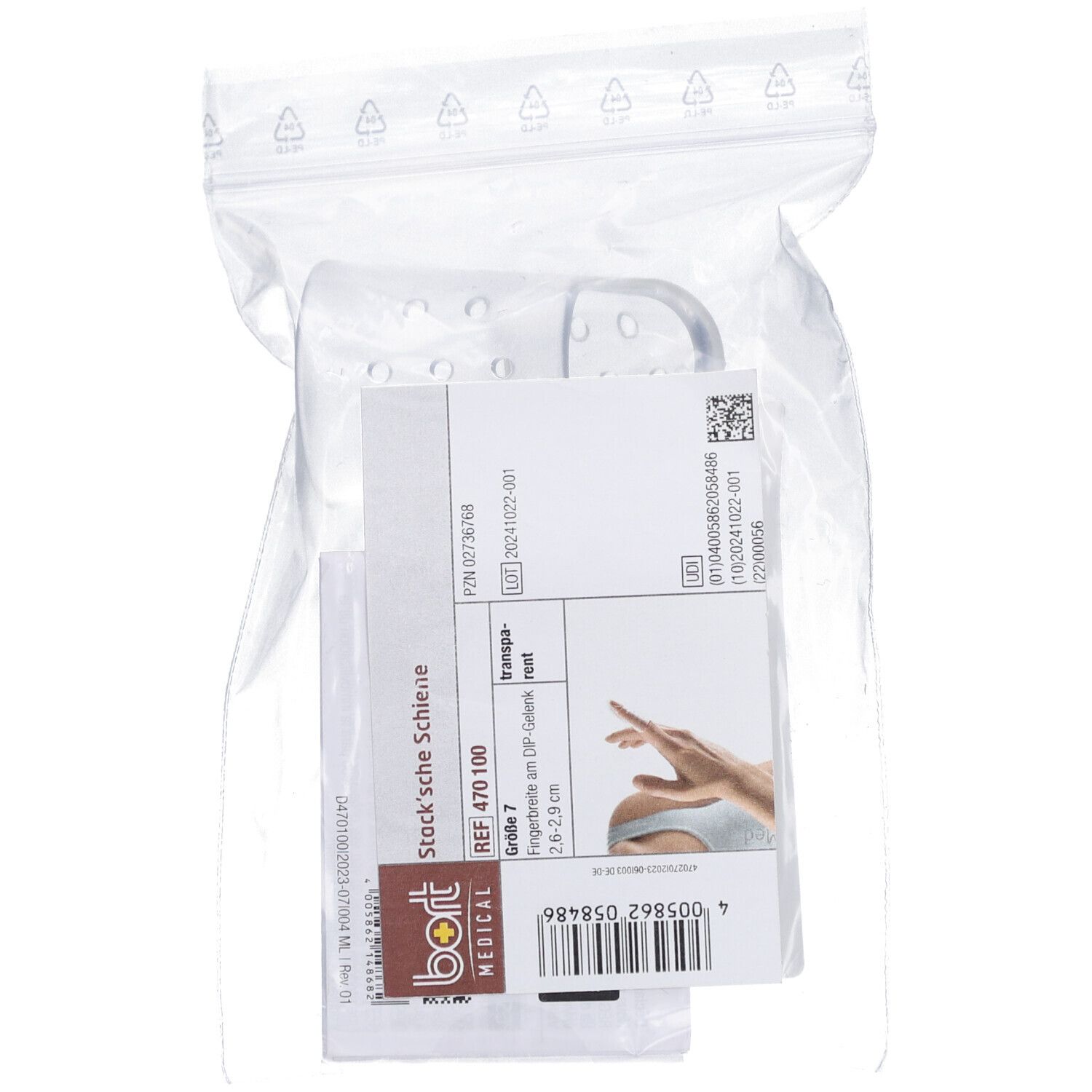 Attelle de Stack Bort taille 7 Transparent
