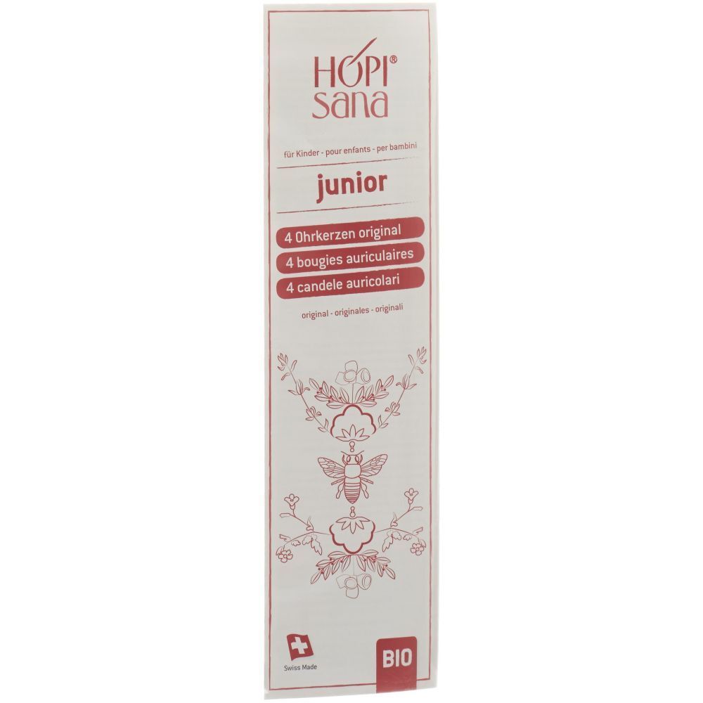 HOPI® Sana Junior Bougies auriculaires bio rouges