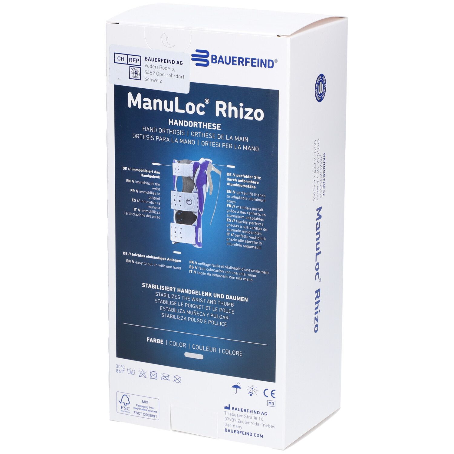 BAUERFEIND Manuloc® Rhizo Orthèse poignet-pouce stabilisatrice taille 1 gauche