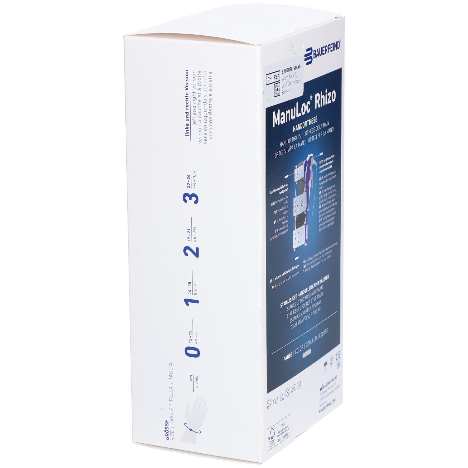 BAUERFEIND Manuloc® Rhizo Orthèse poignet-pouce stabilisatrice taille 1 gauche