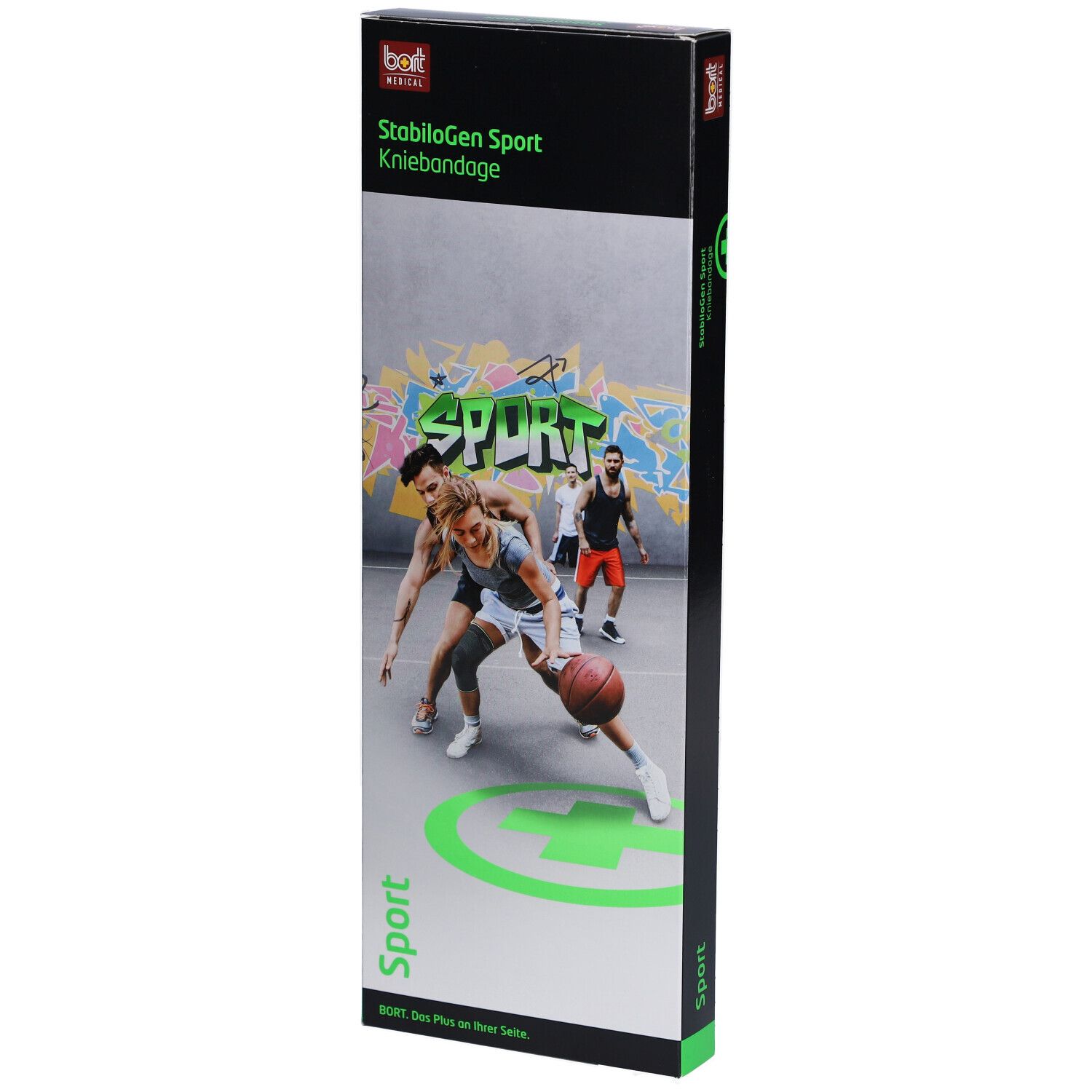BORT StabiloGen® Sport Kniebandage XL Zwart-Groen 4