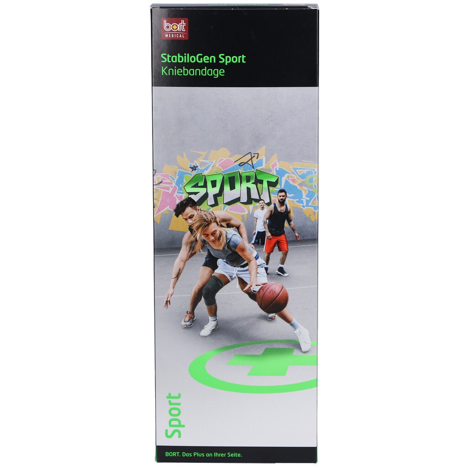 BORT StabiloGen® Sport Kniebandage XL Zwart-Groen 4