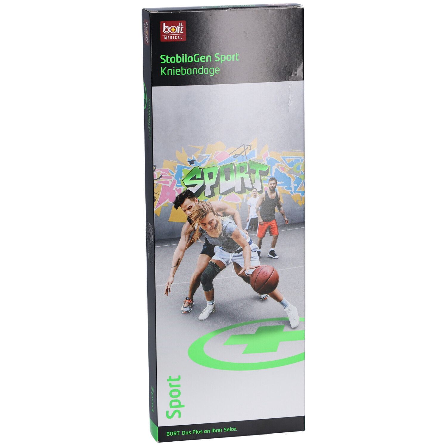 BORT StabiloGen® Sport Kniebandage XL Zwart-Groen 4