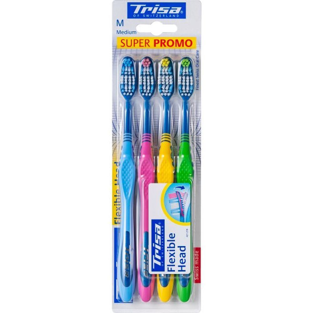 TRISA Medium tandenborstel met flexibele kop