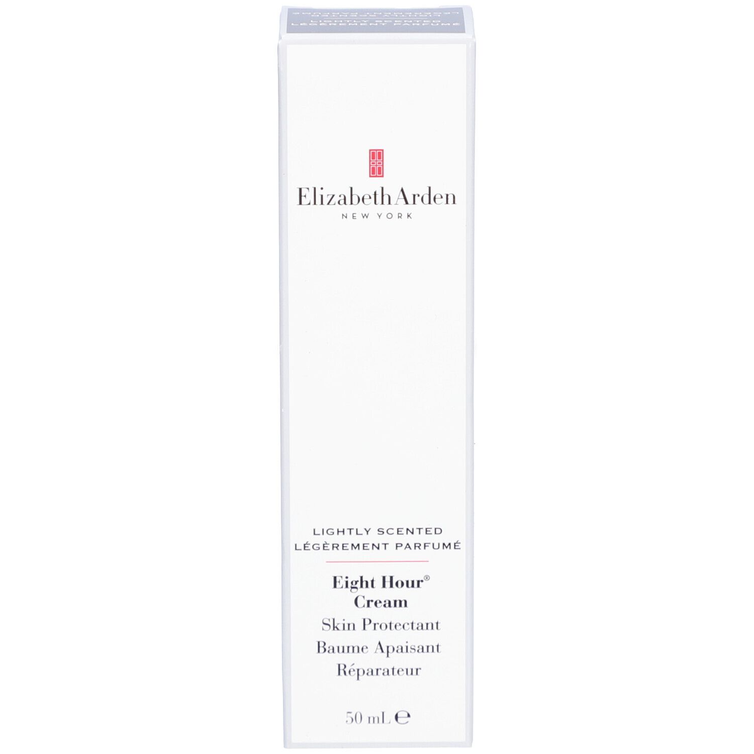 Emballage blanc. Inscription: Elizabeth Arden, Eight Hour Cream, Skin Protectant. Parfum léger. 50 ml.