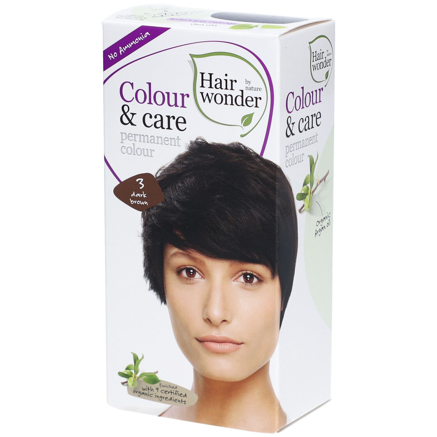 Hairwonder Haarkleuring Color & Care Donkerbruin 3