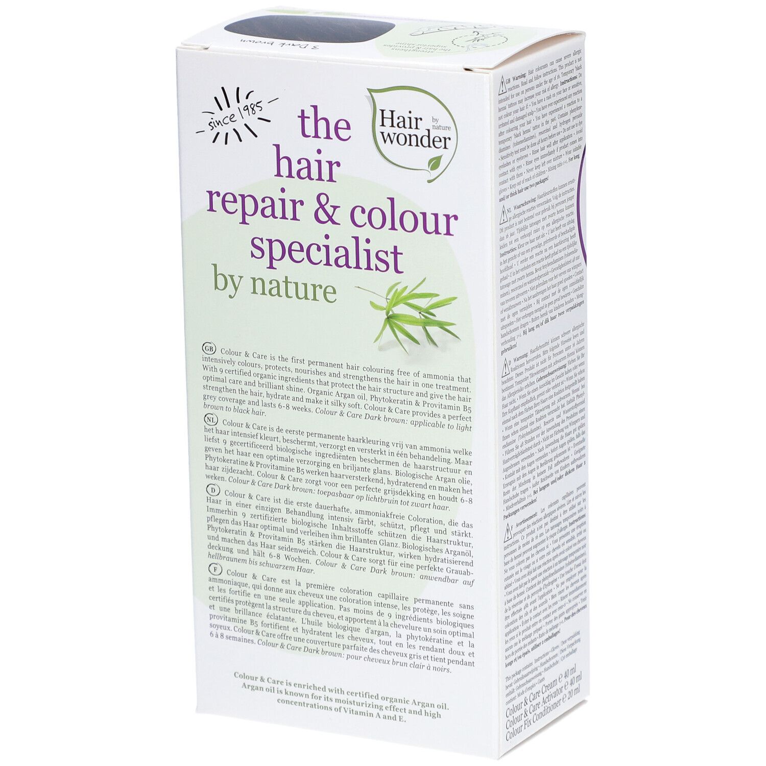 Hairwonder Haarkleuring Color & Care Donkerbruin 3