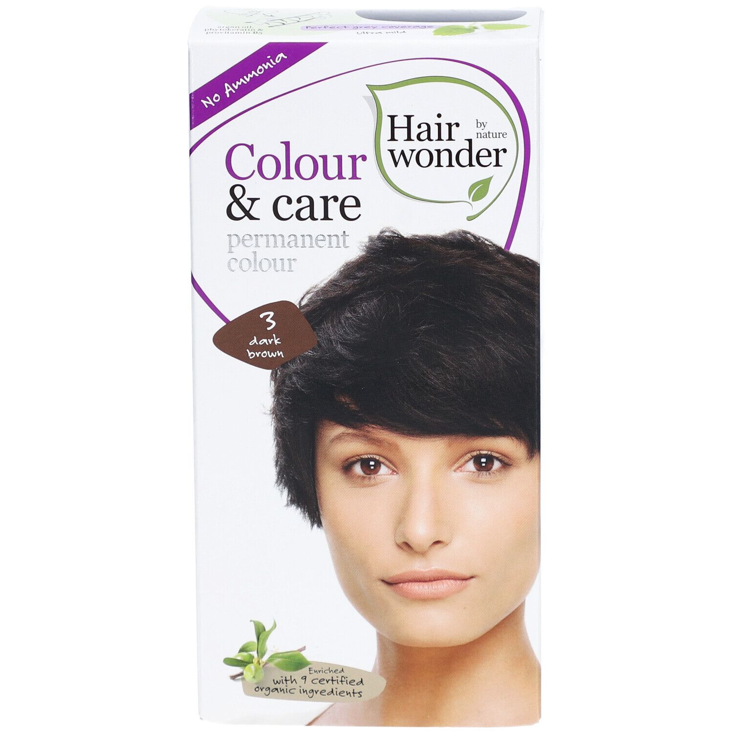 Hairwonder Haarkleuring Color & Care Donkerbruin 3