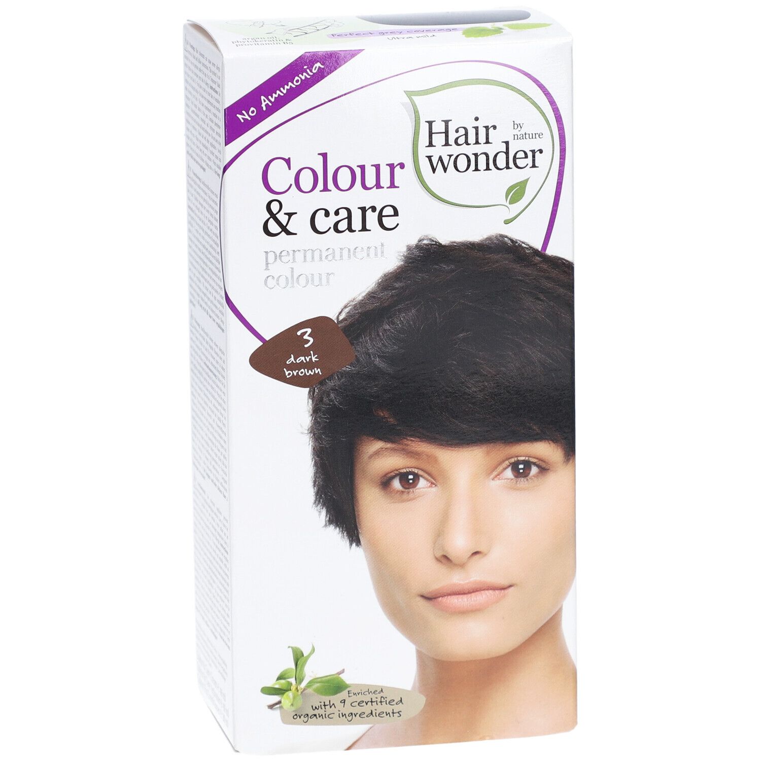 Hairwonder Haarkleuring Color & Care Donkerbruin 3