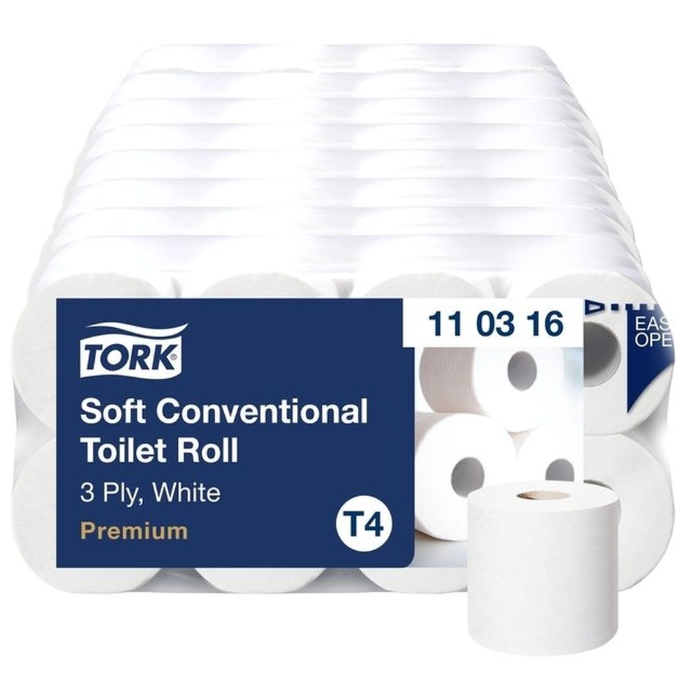 Papier toilette Tork : 11 rouleaux, 3 plis, blanc, Premium.