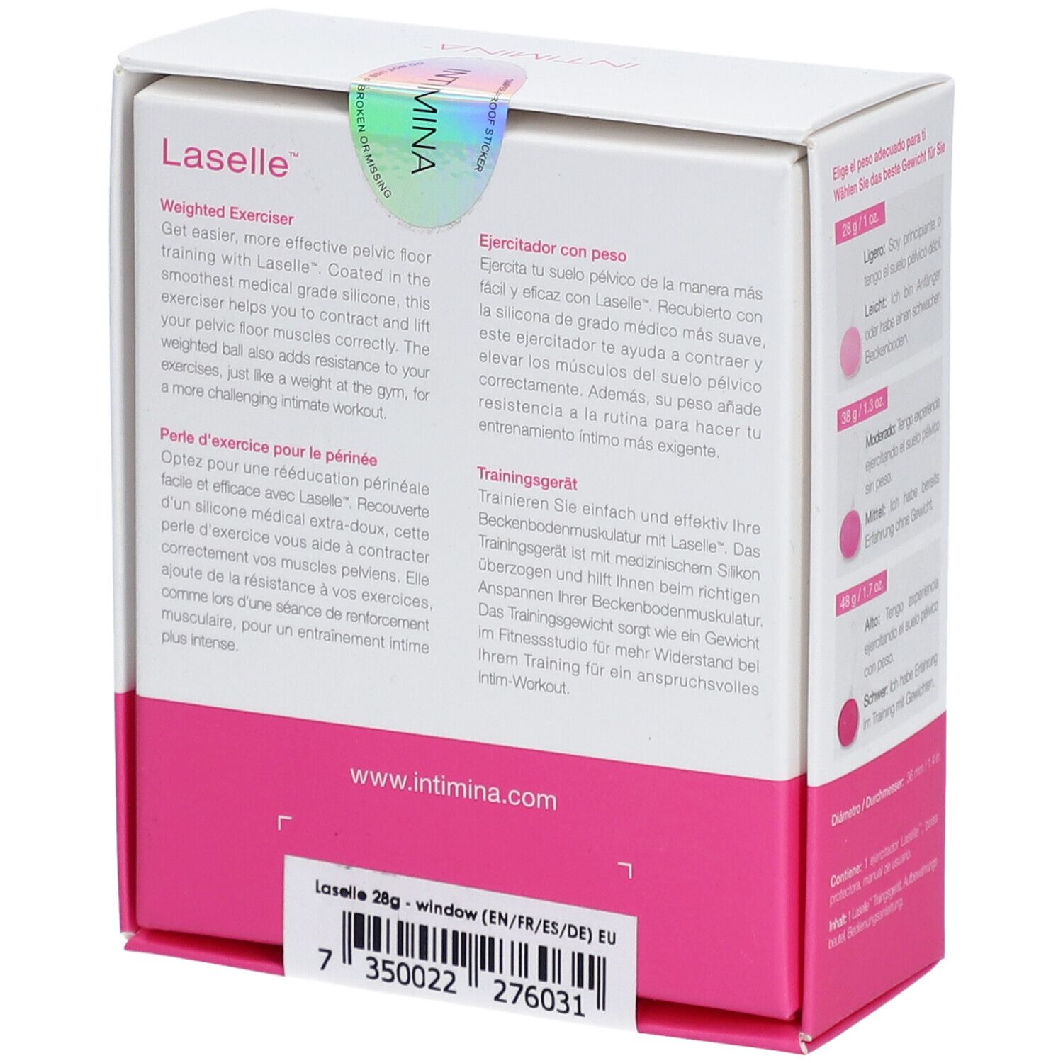 INTIMINA Laselle™ Perle d'exercice pour le périnée 28 g