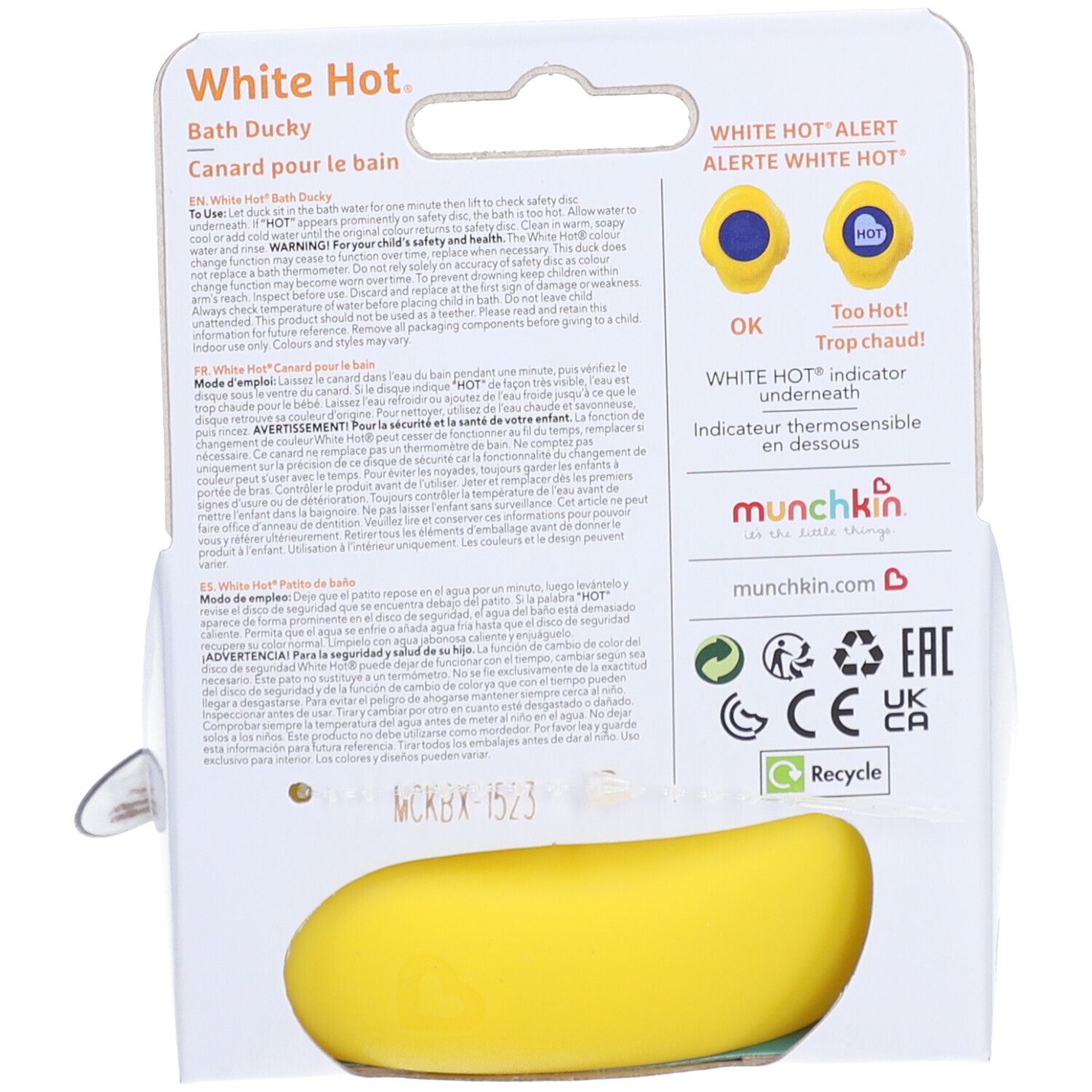 Munchkin bad-eendje met thermometer