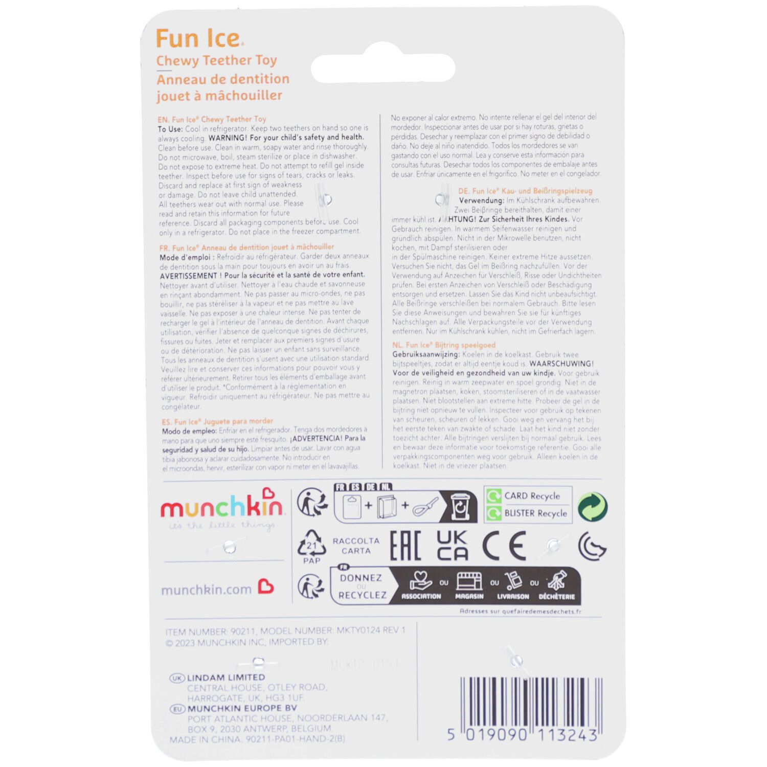 munchkin Fun Ice® bijtring – Kauwspeeltje