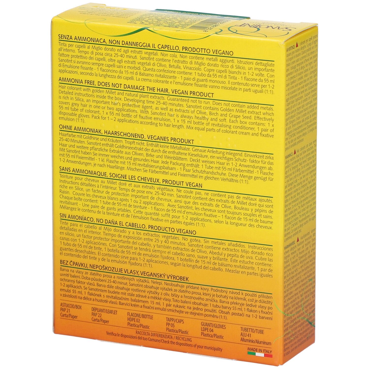 SANOTINT® Sensitive Teinture pour les cheveux 72 Chatain clair cendré