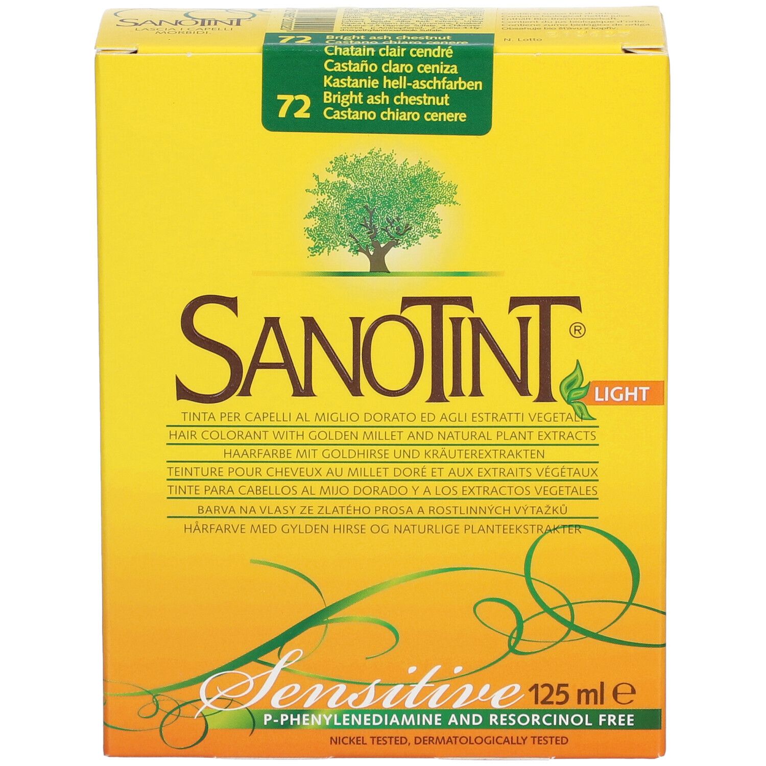 SANOTINT® Sensitive Teinture pour les cheveux 72 Chatain clair cendré