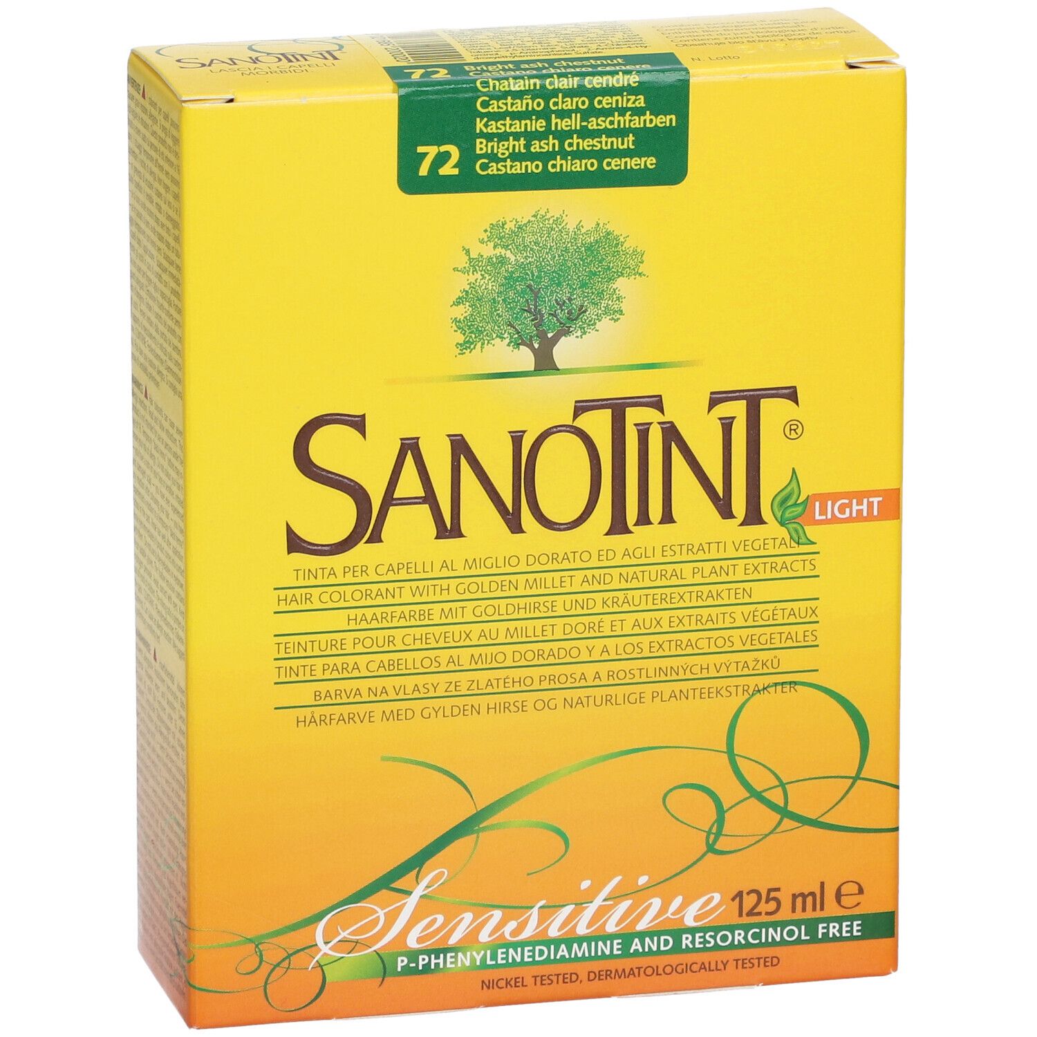 SANOTINT® Sensitive Teinture pour les cheveux 72 Chatain clair cendré