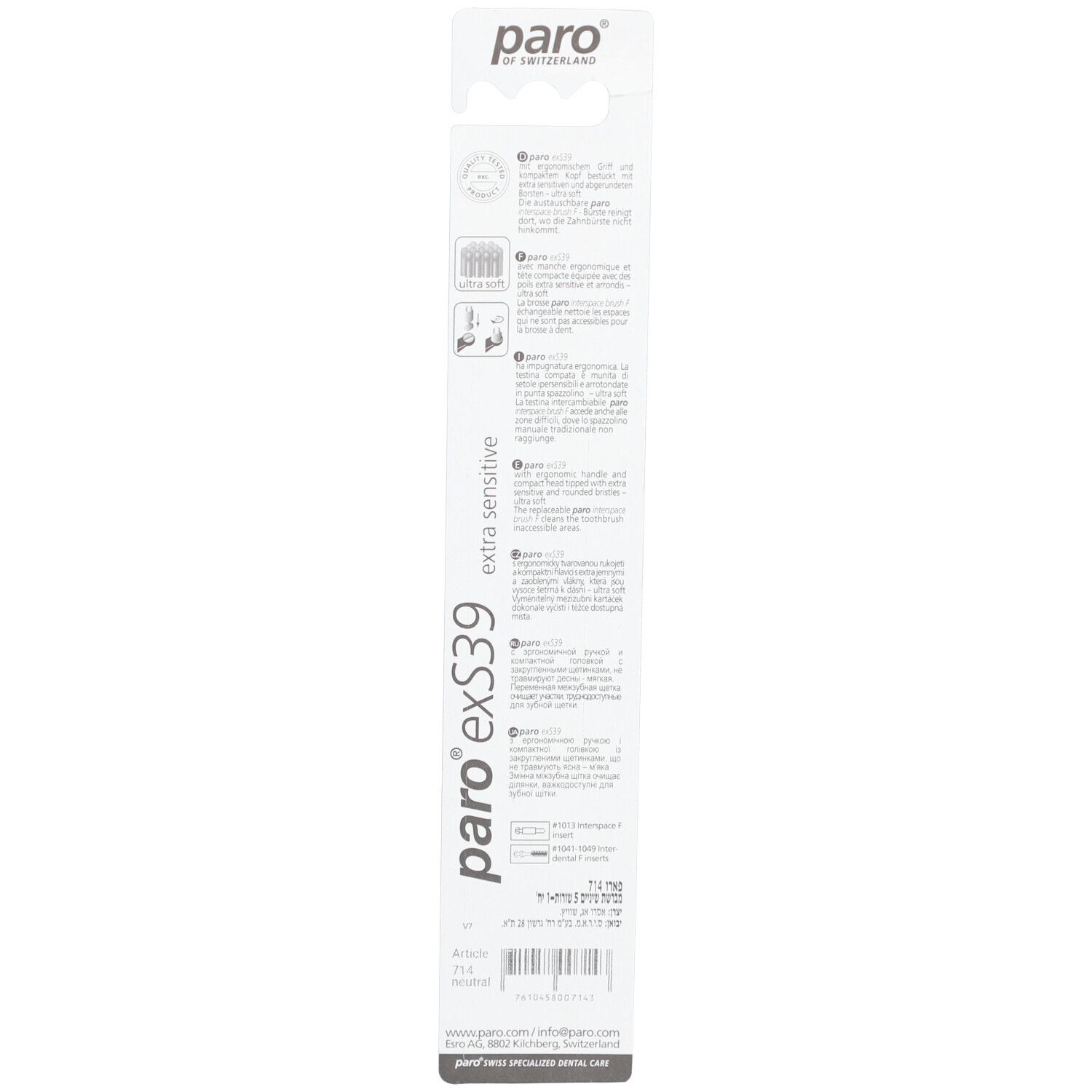 paro® exS39 Extra zachte tandenborstel en interdentale ruimtes