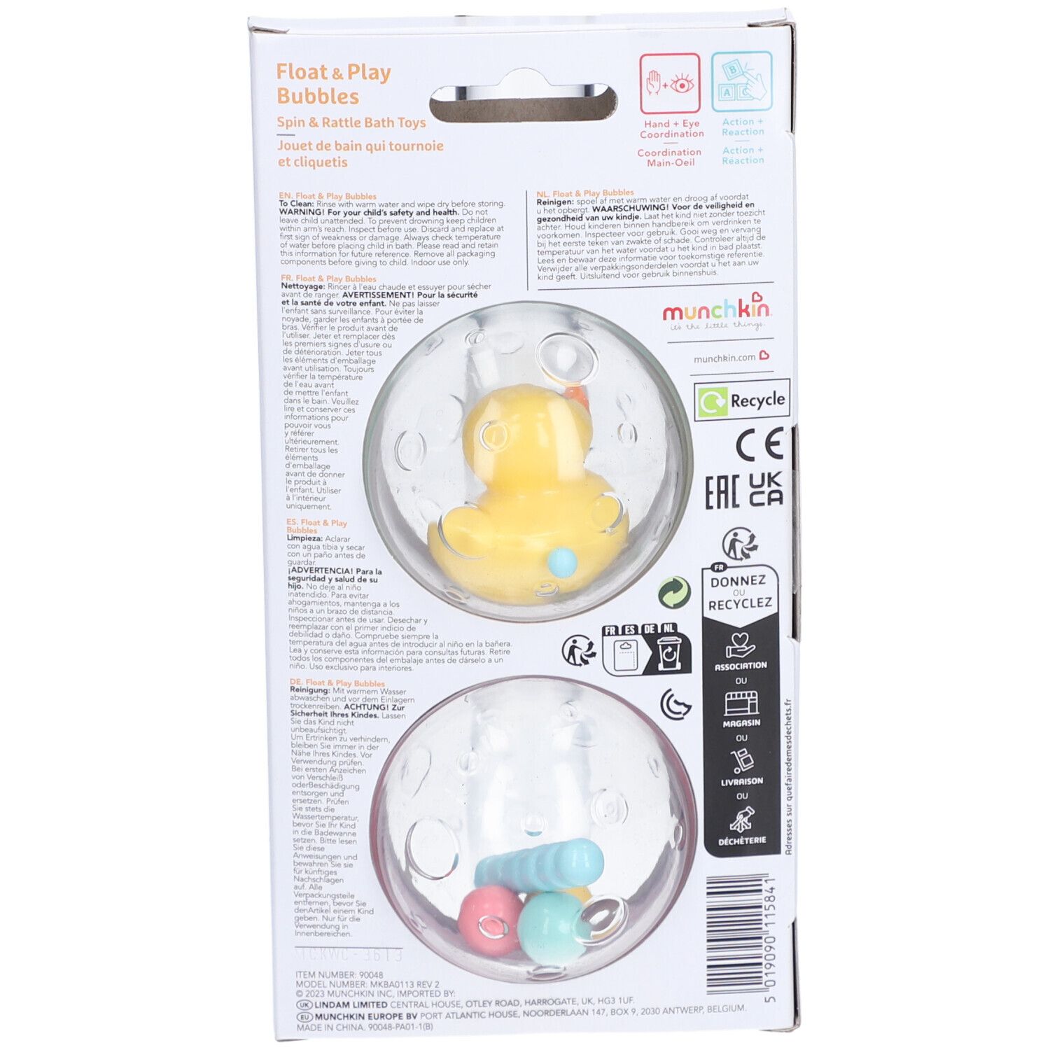 MUNCHKIN Float & Play Bubbles Badspeeltjes