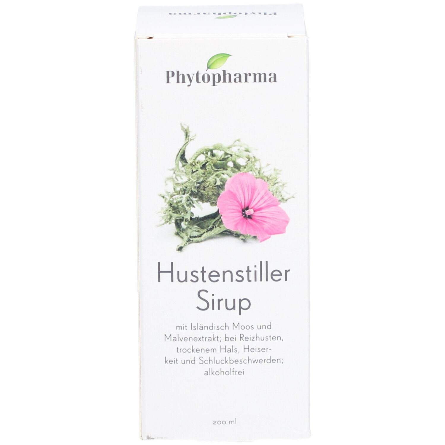 Witte doos met logo en tekst. Productnaam en ingrediënten zichtbaar.
