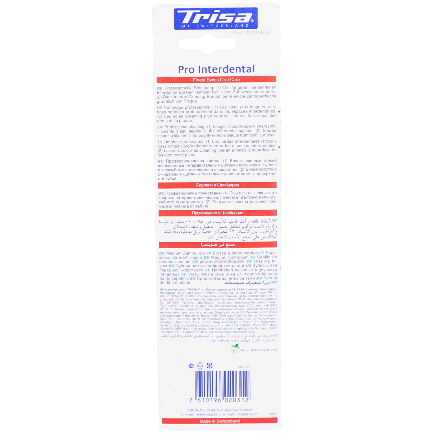 TRISA Brosse à dents Pro Interdental Duo Moyenne
