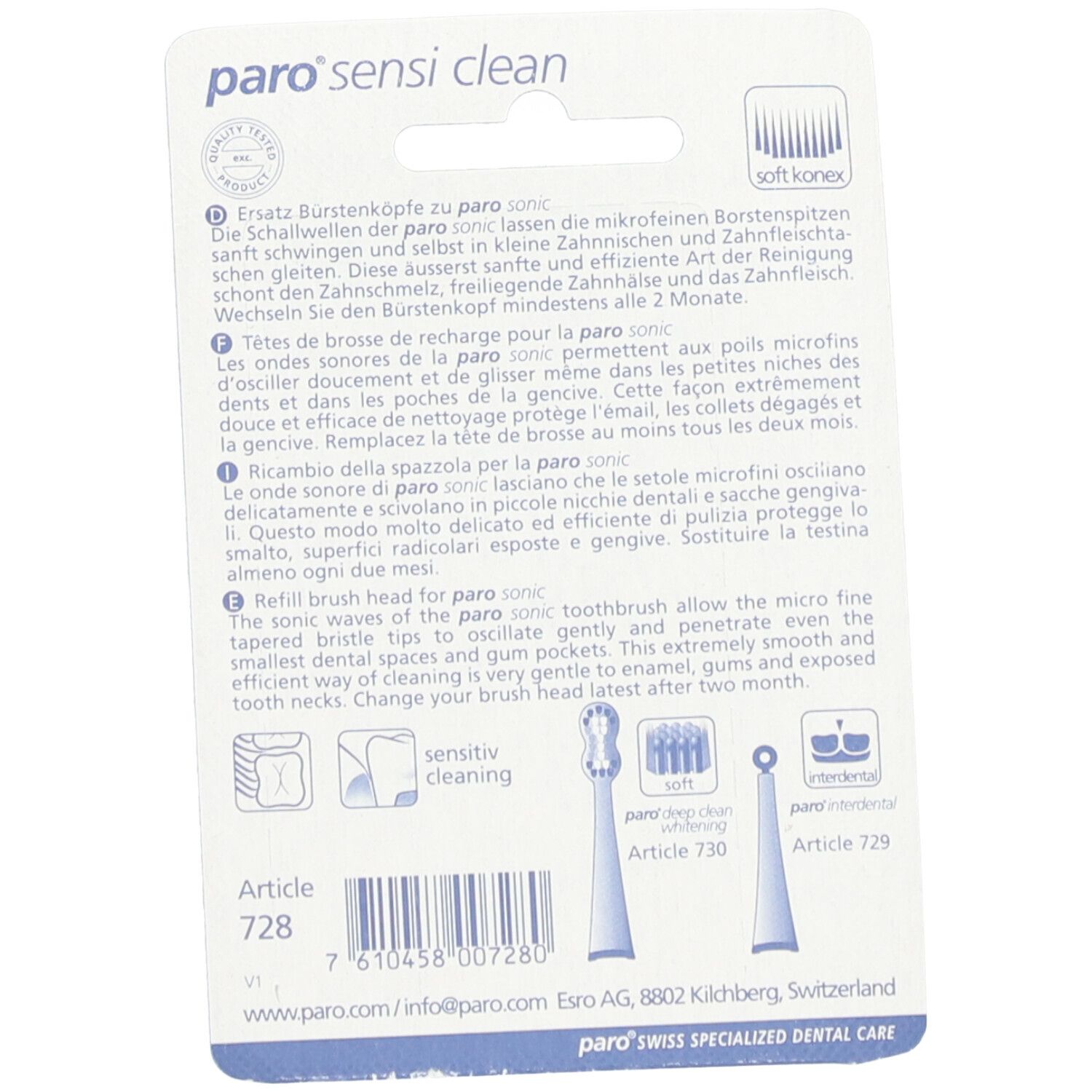 paro® Sensi Clean Vervangende opzetborstels