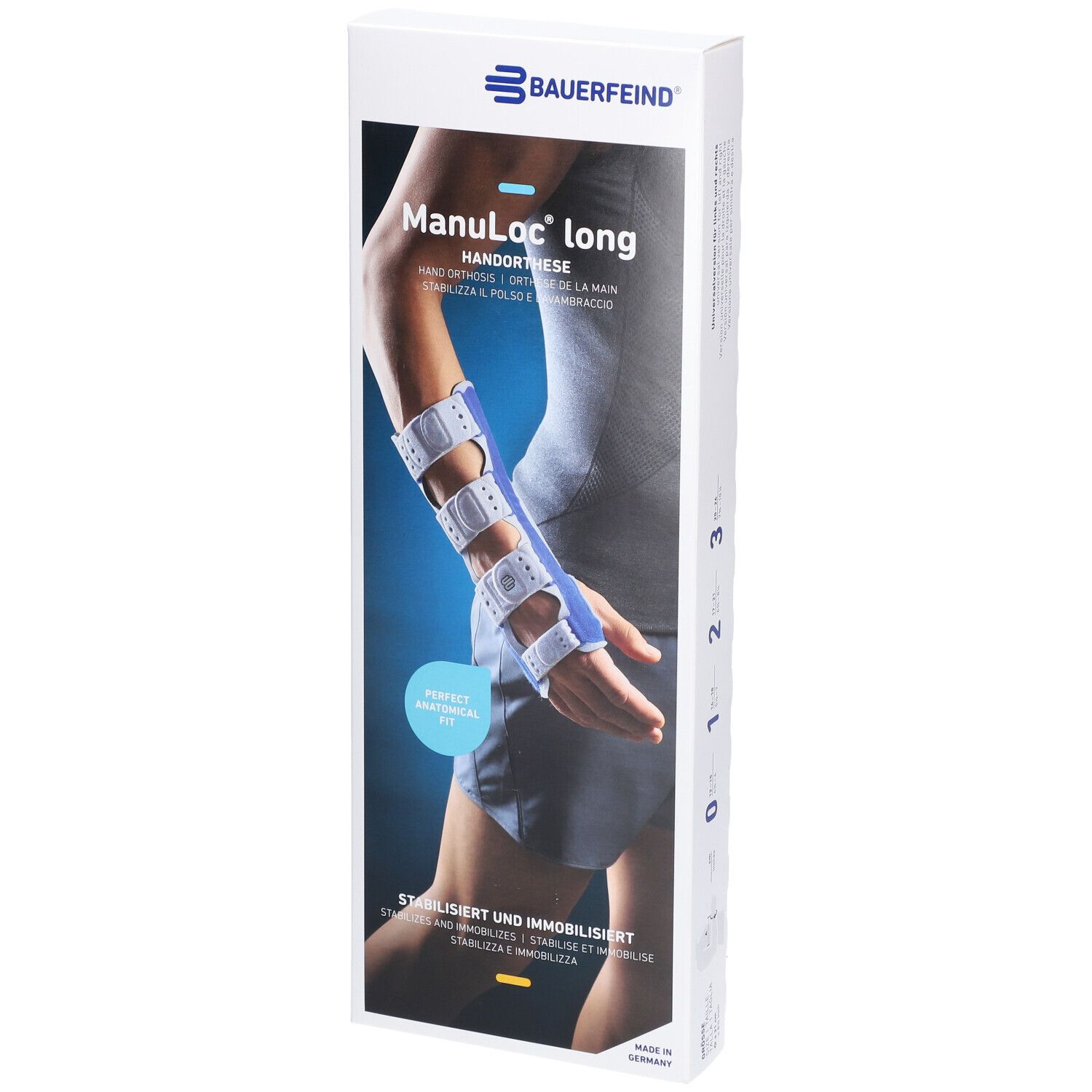 BAUERFEIND Manuloc® Lange Ambidexter hand-polsorthese maat 3