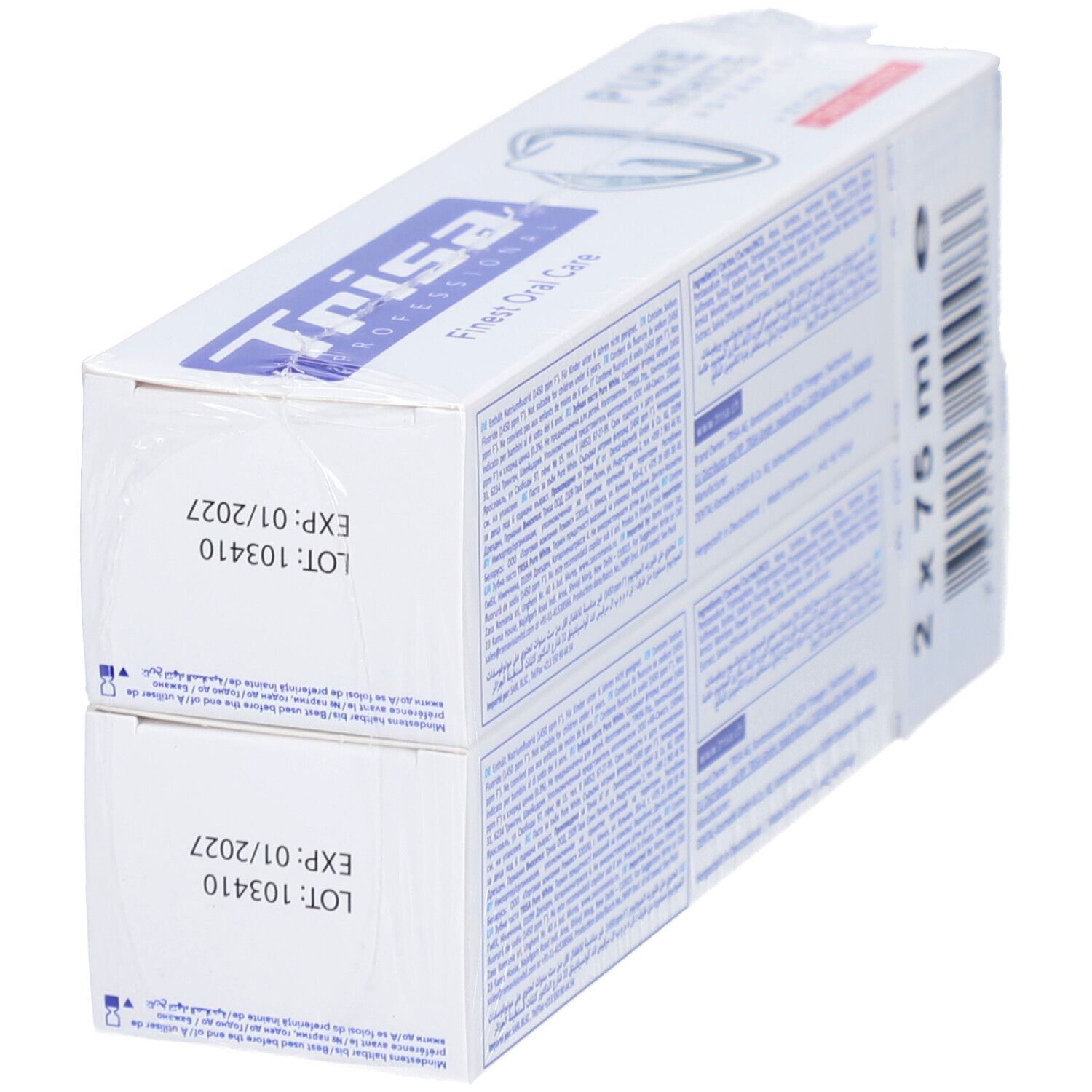 Trisa Dentifrice Pure White Duo 2 x 75 ml