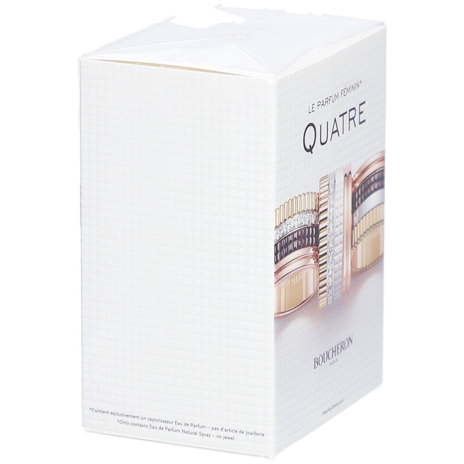 Quatre Eau de Parfum doos. Ringontwerp. Boucheron Paris. "Le Parfum Féminin".
