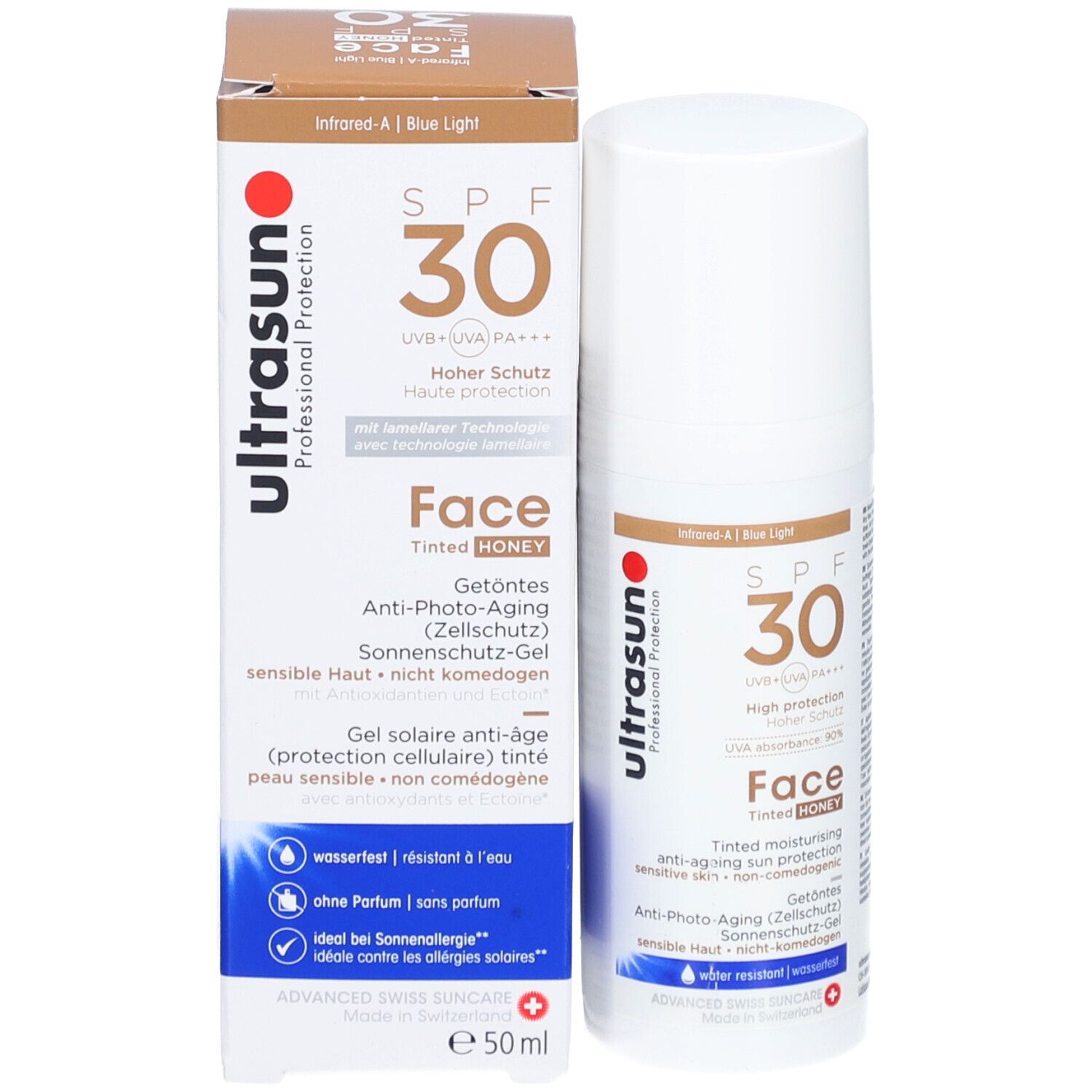 ULTRASUN Anti-Ageing Tinted Face Cream Honey SPF 30