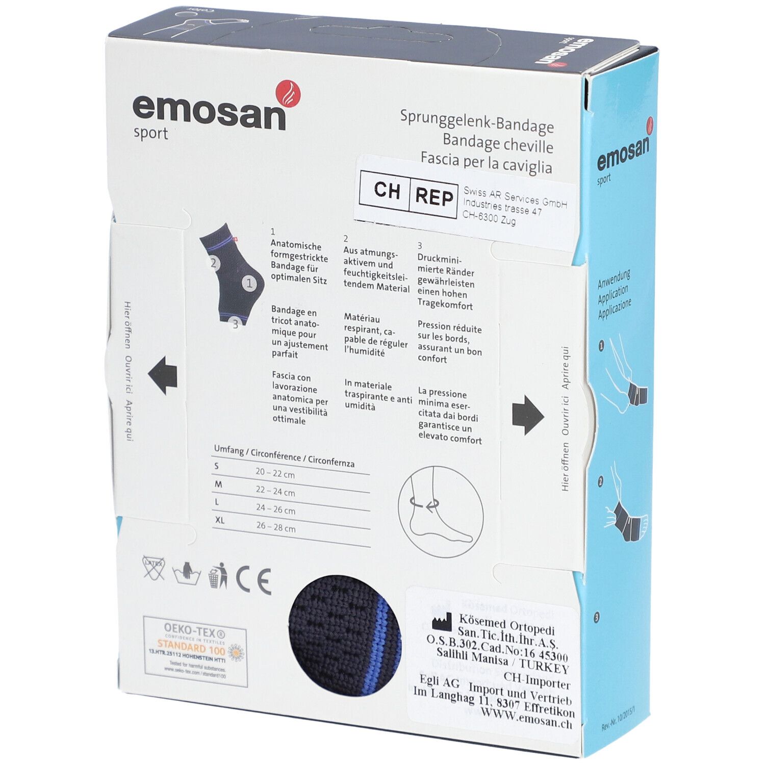 Emosan Sport Enkelbandage Maat XL