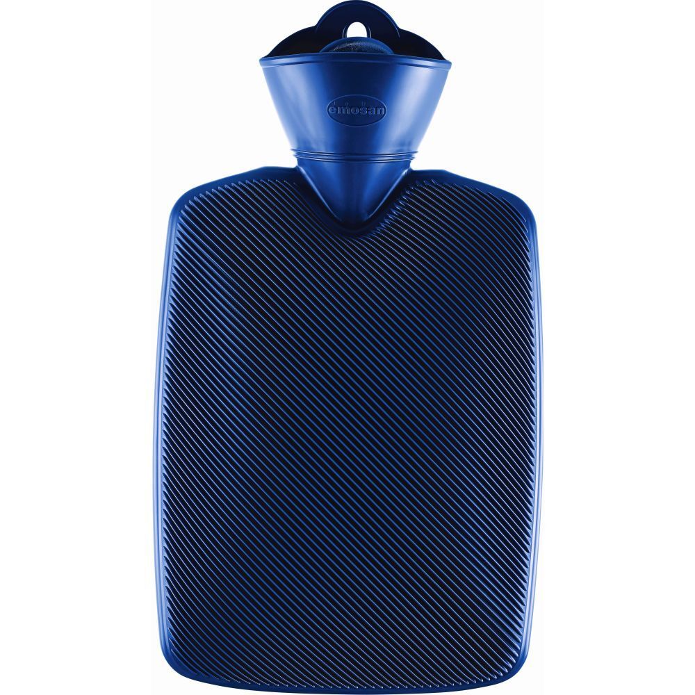 EMOSAN Warmwaterkruik met Halve Lamel Blauw
