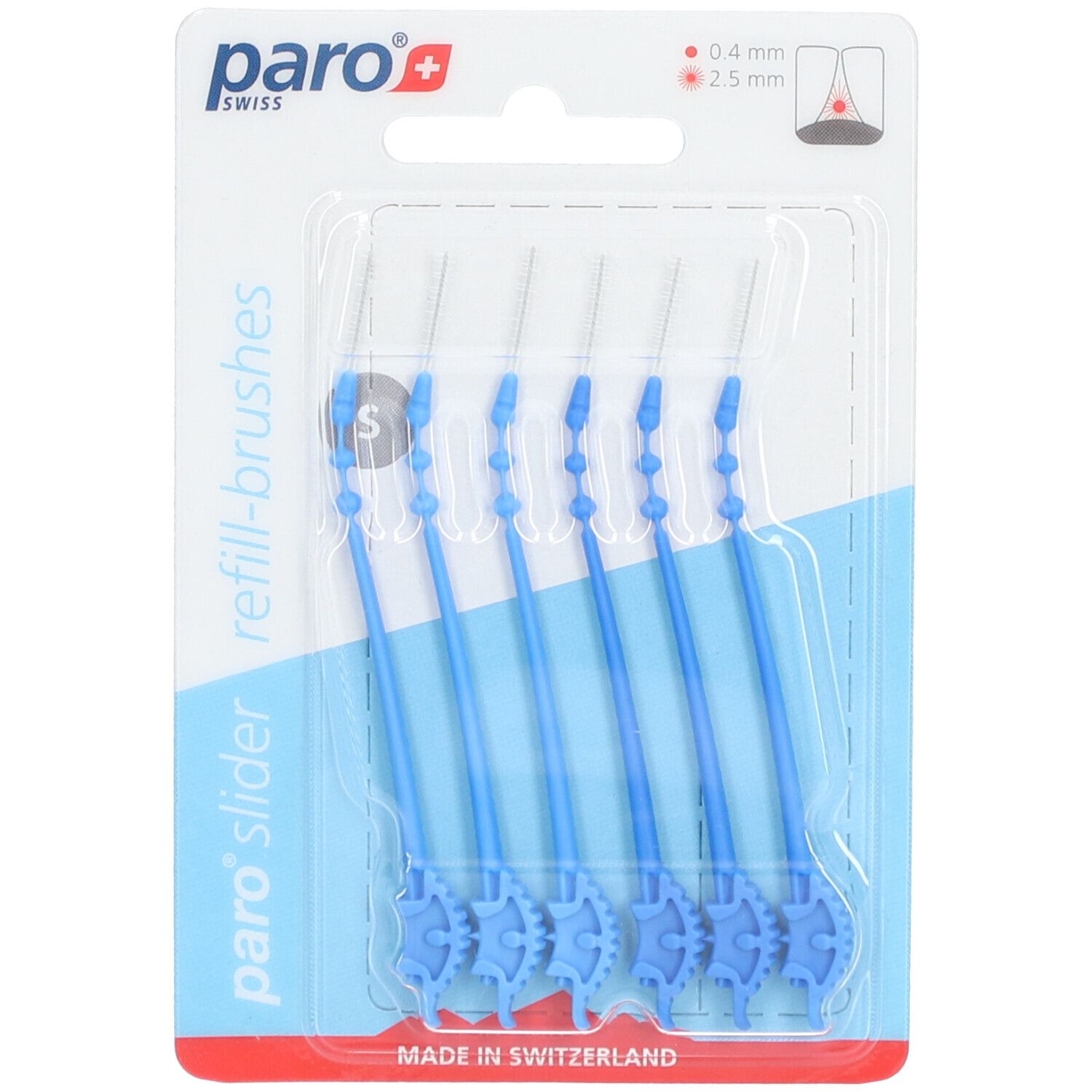 paro® SLIDER Interdentale rager navulling maat S 2,5 mm