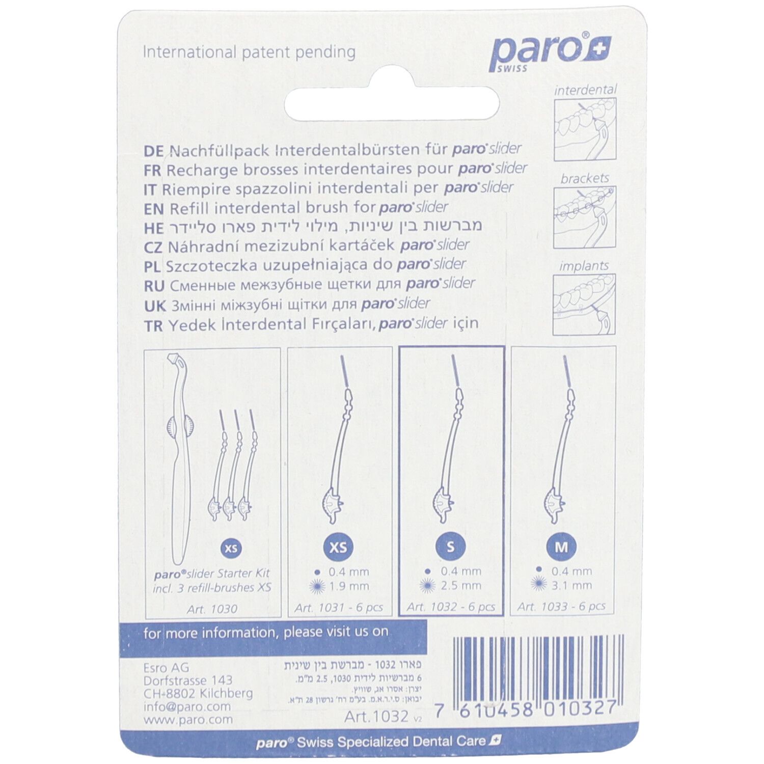 paro® SLIDER Interdentale rager navulling maat S 2,5 mm
