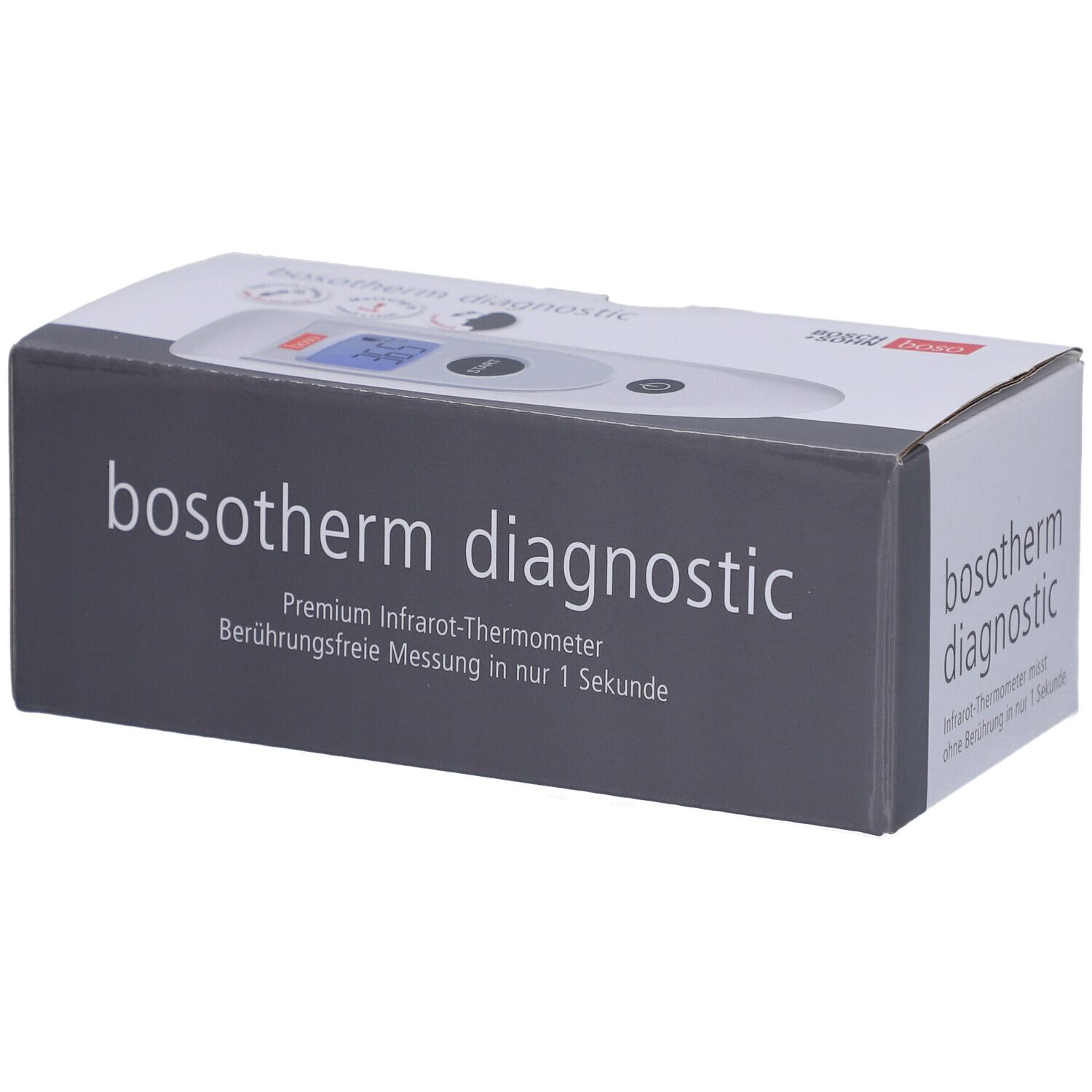Bosotherm Diagnostic : Thermomètre infrarouge premium, mesure sans contact en 1 seconde.