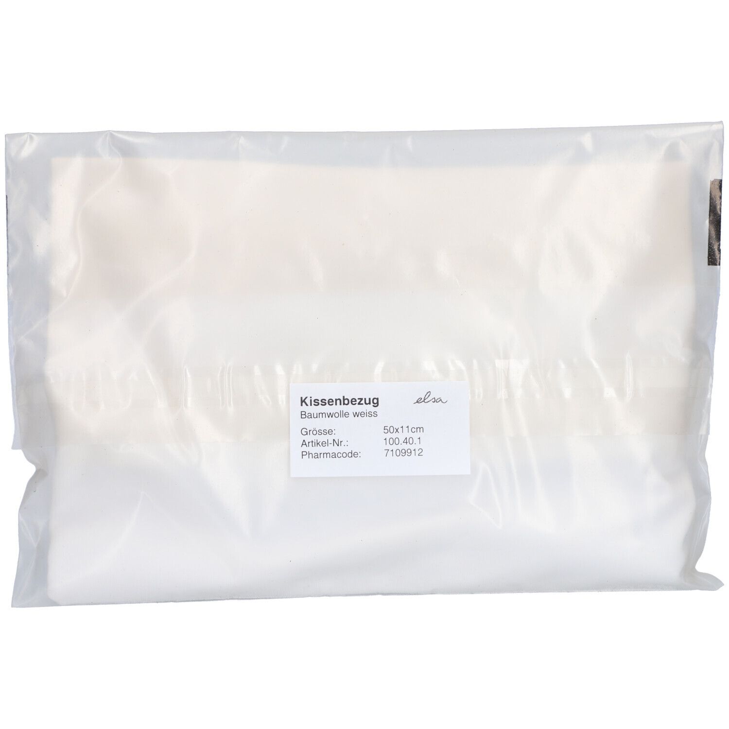 ELSA Taie d'oreiller anatomique 50 x 11 cm Coton Blanc