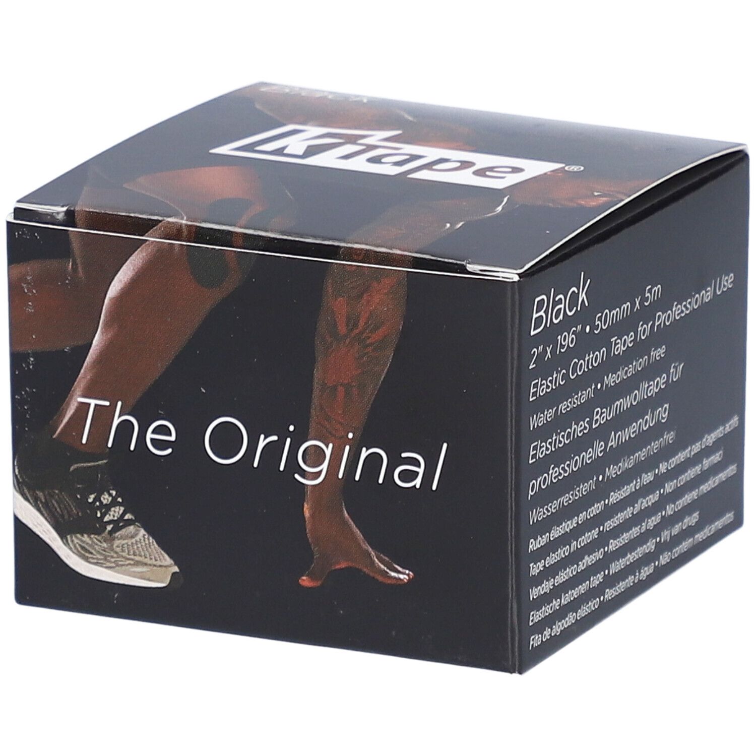 Boîte de K-TAPE noire. Inscription "The Original".