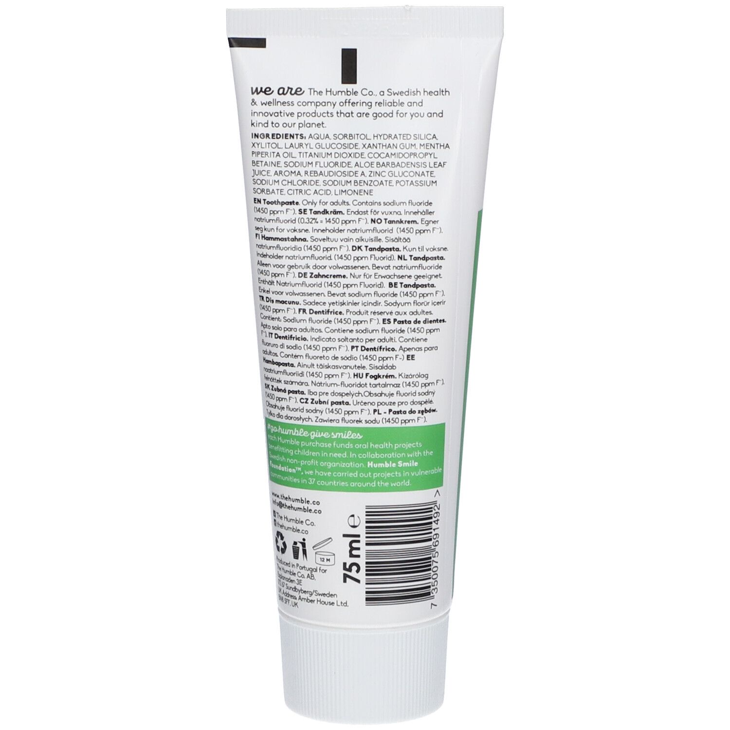THE HUMBLE CO. Pâte à dents naturelle – Fresh Mint