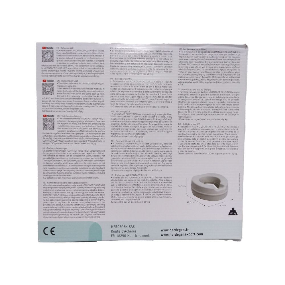 Rehausse WC, marque : HERDEGEN, modèle : CONTACT PLUS® NÉO