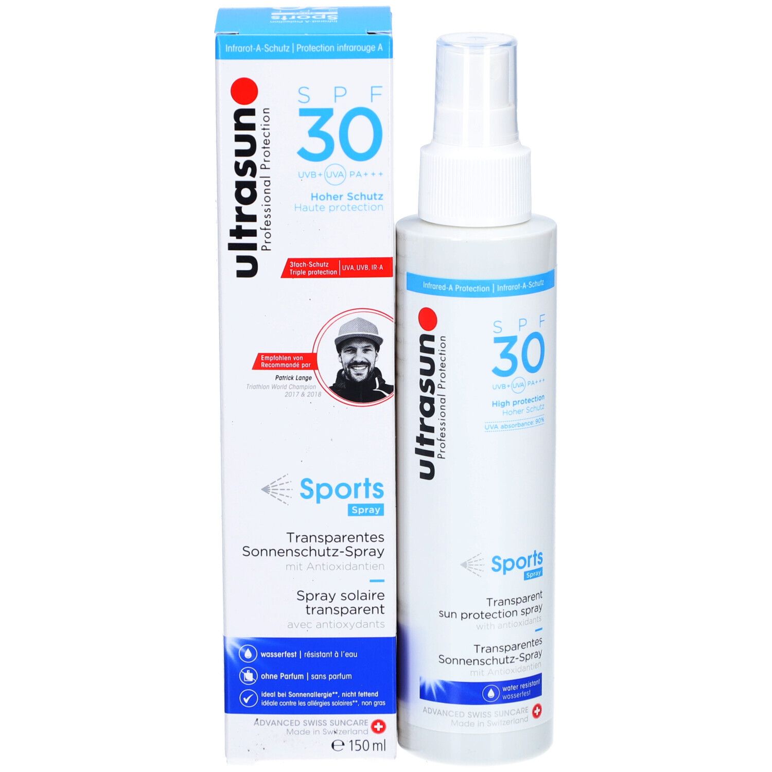 ULTRASUN Sports Zonnespray Transparant SPF 30