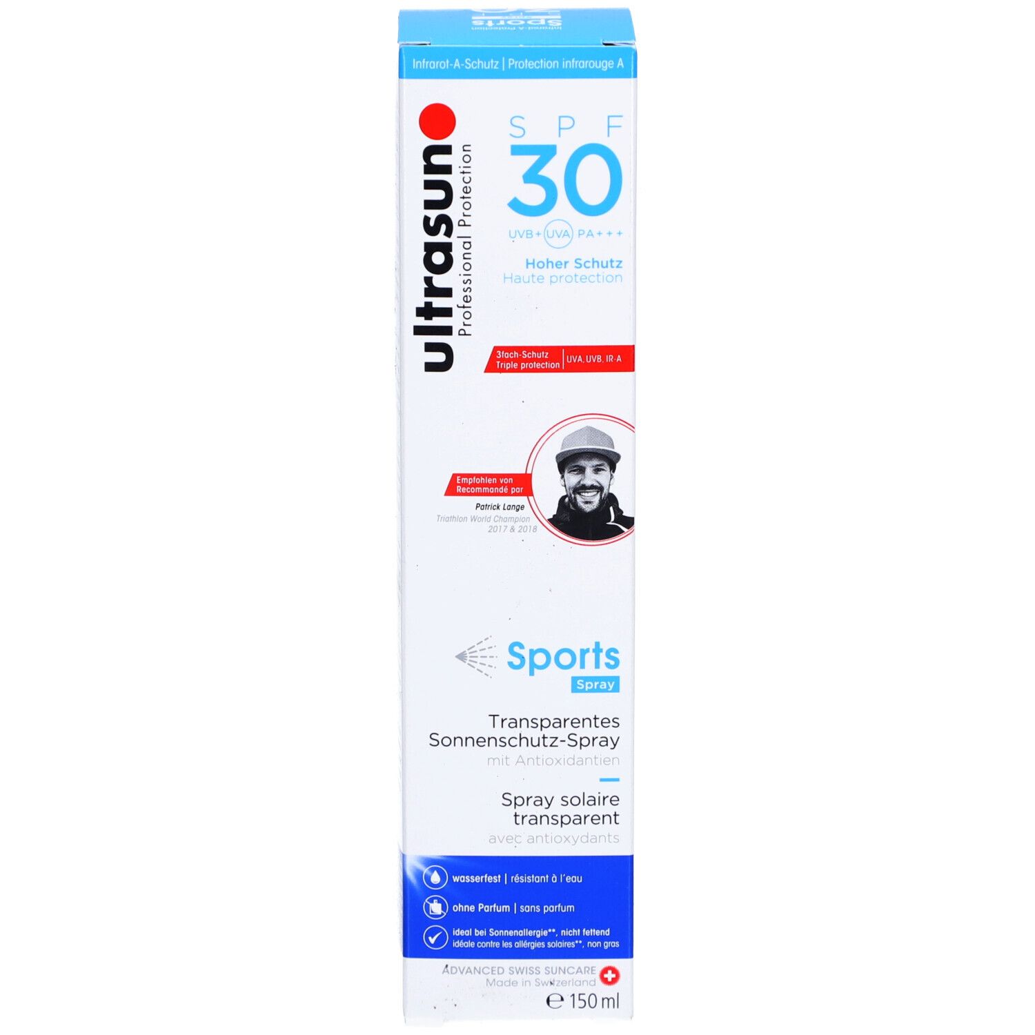 ULTRASUN Sports Zonnespray Transparant SPF 30