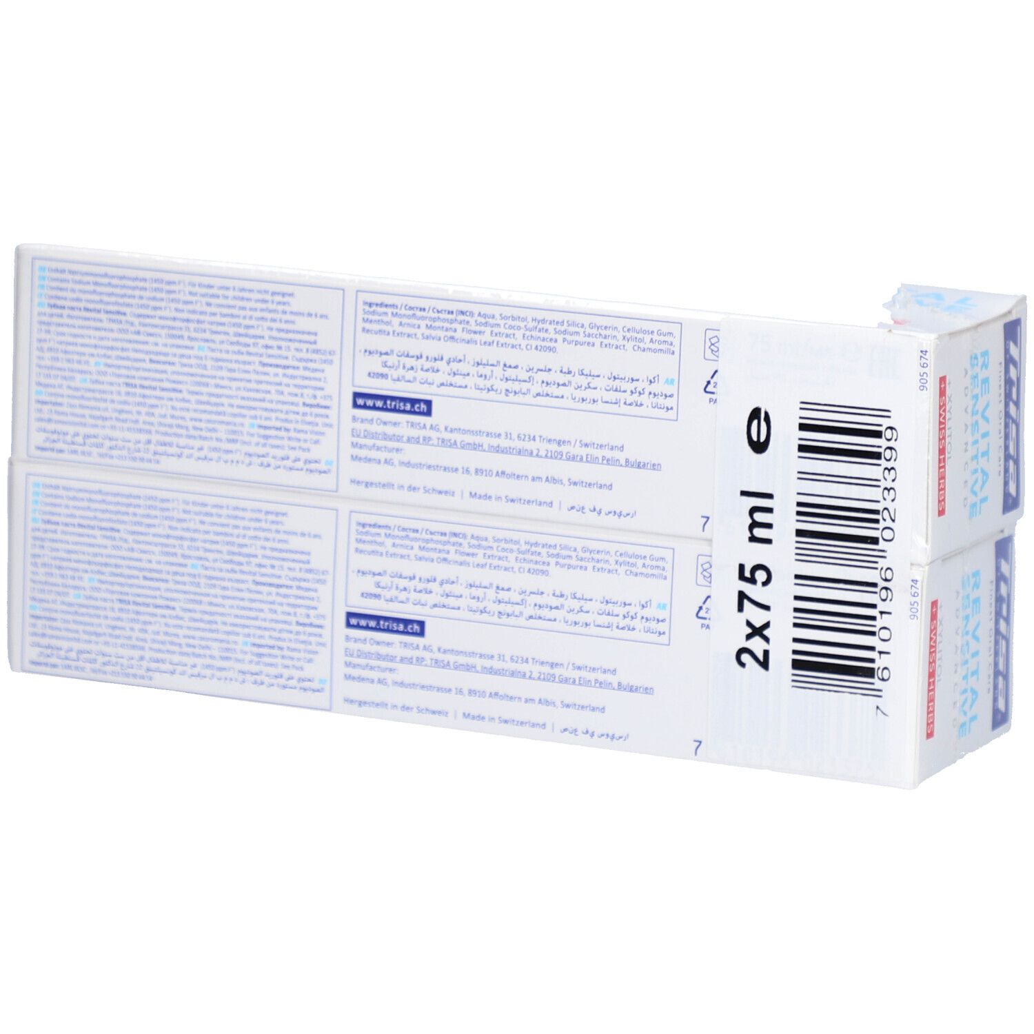Trisa Dentifrice Revital Sensitive Duo