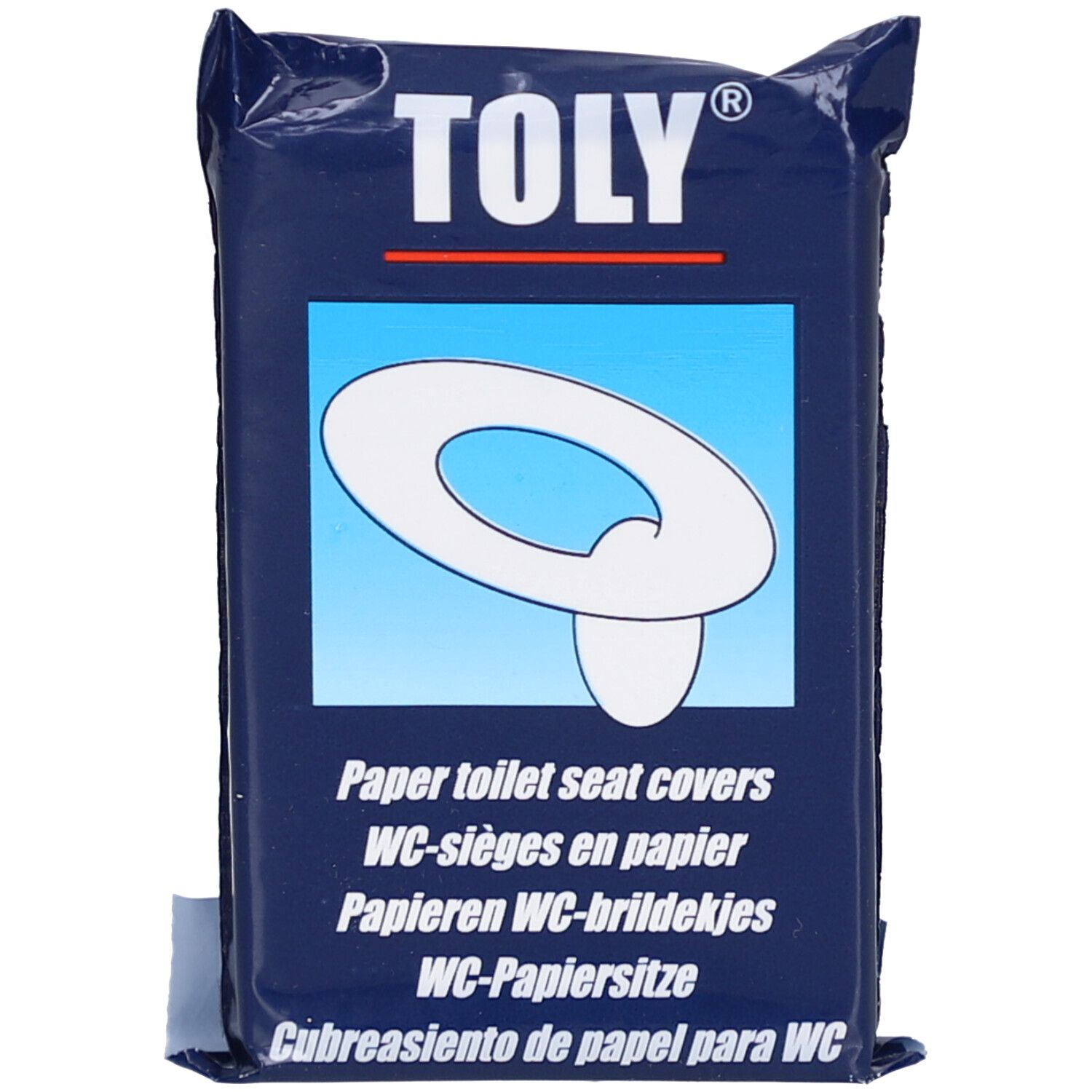 Toly Couvre-sièges de toilette en papier, paquet de plusieurs unités.