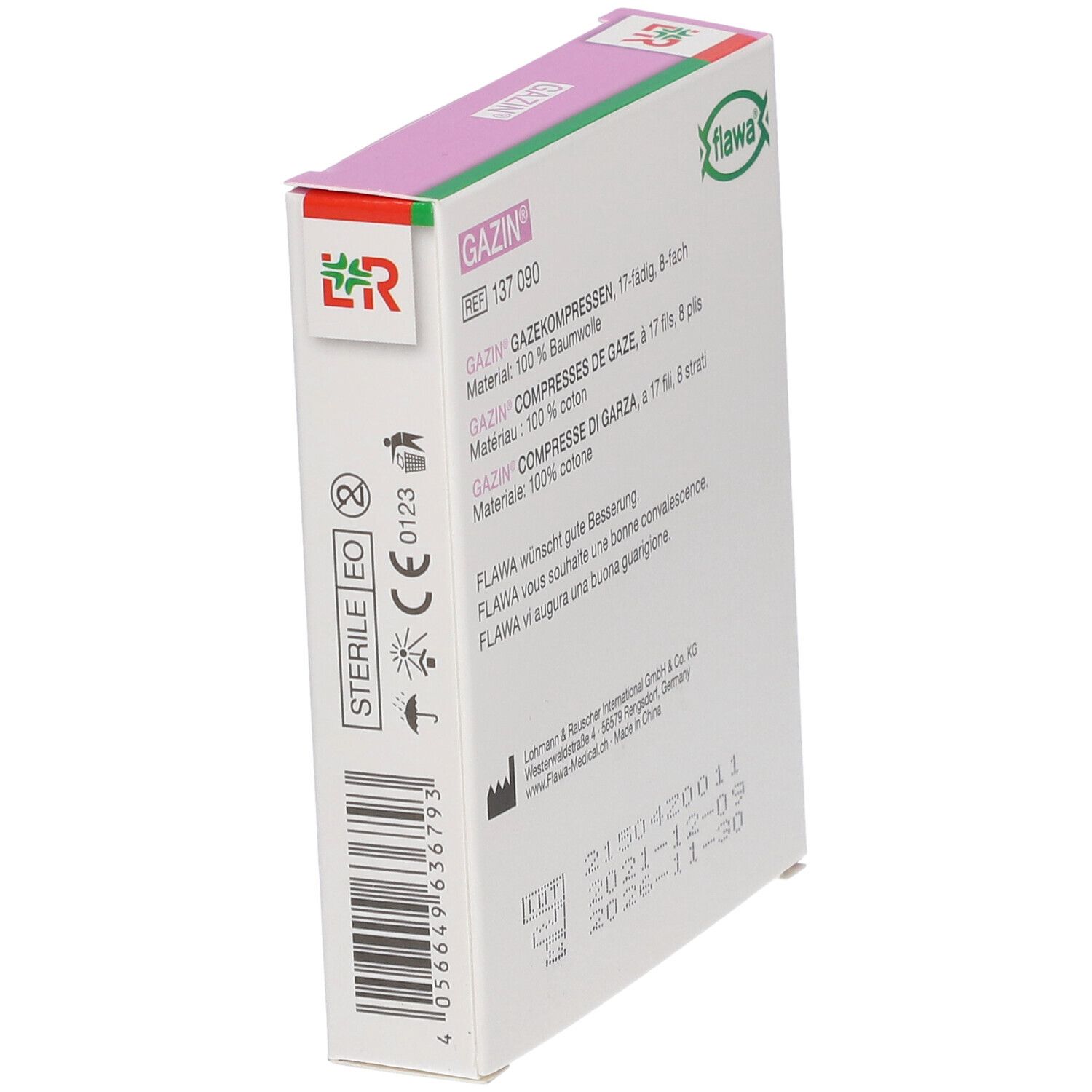 flawa® GAZIN® Compresses de gaze pliées 5 x 5 cm