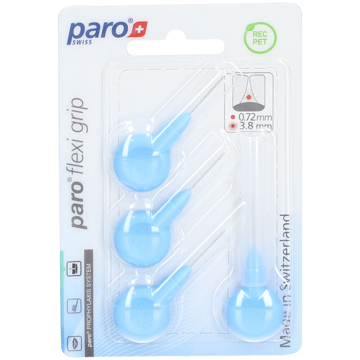 paro® Flexi Grip Tandenborstels 3,8 mm Lichtblauw