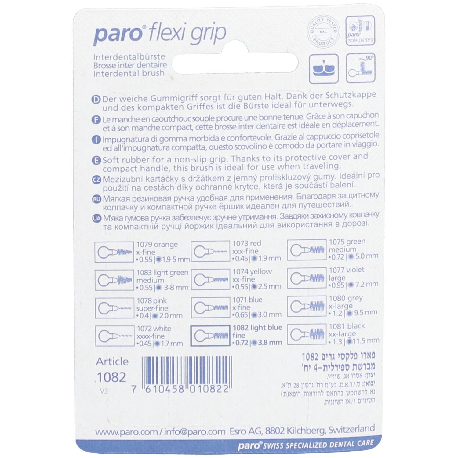 paro® Flexi Grip Tandenborstels 3,8 mm Lichtblauw