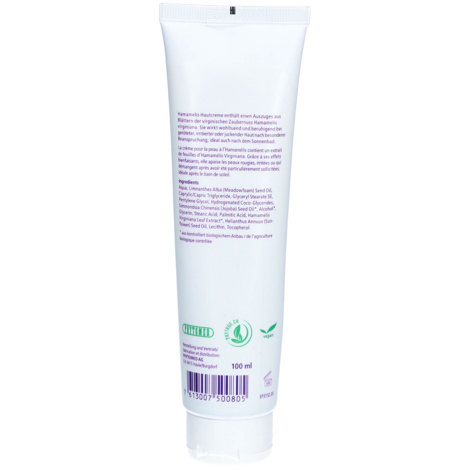 PHYTOMED Crème à l'hamamélis 100 ml