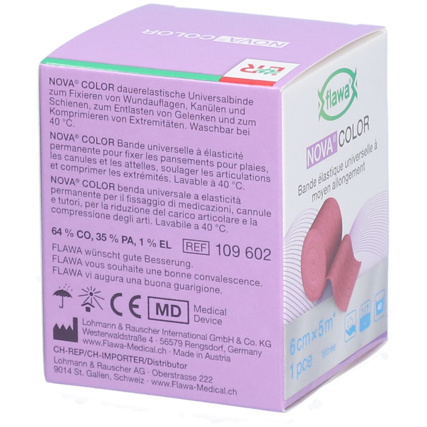 Flawa Nova Color Rood 6cmx5m