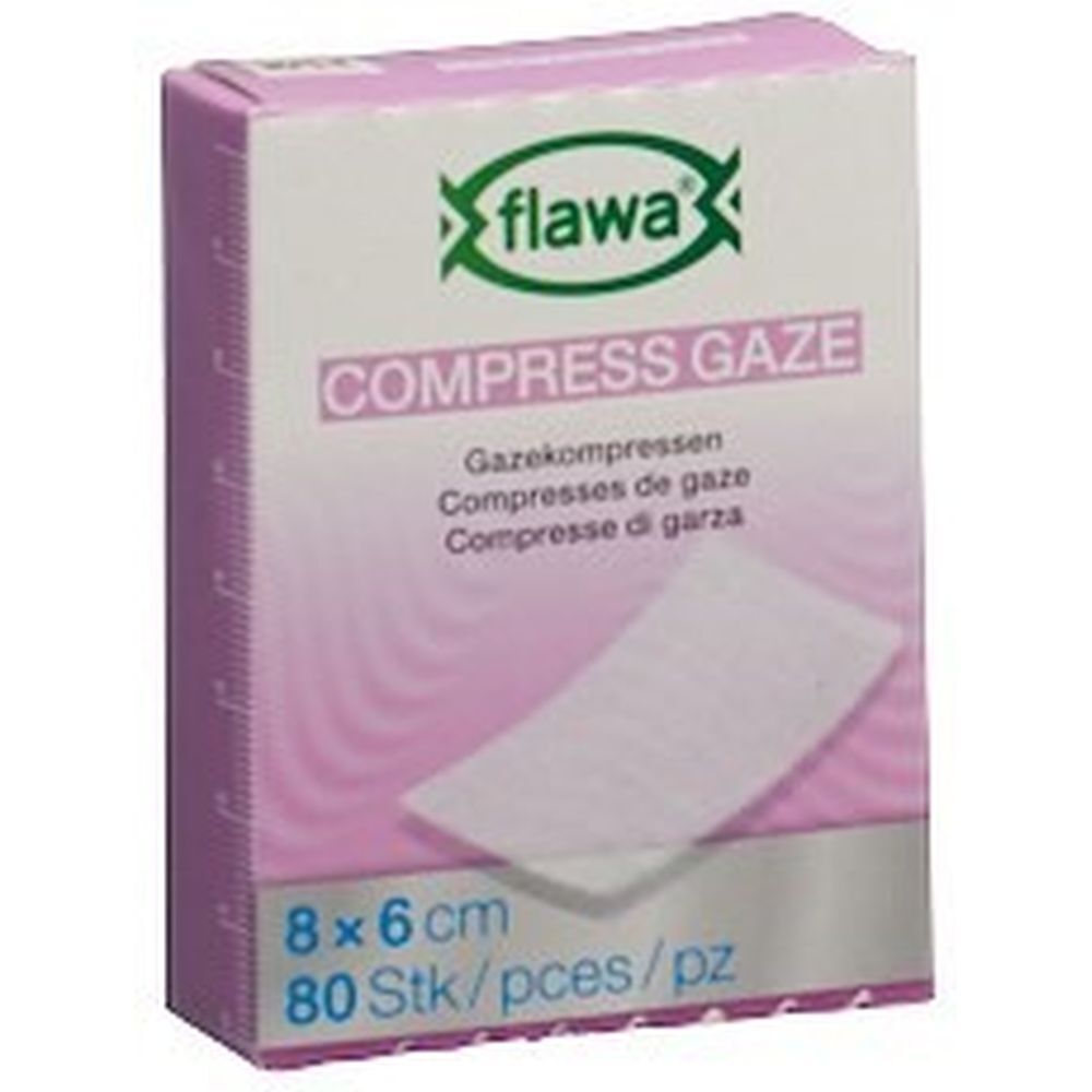 flawa® Compresses de gaze 6 x 8 cm