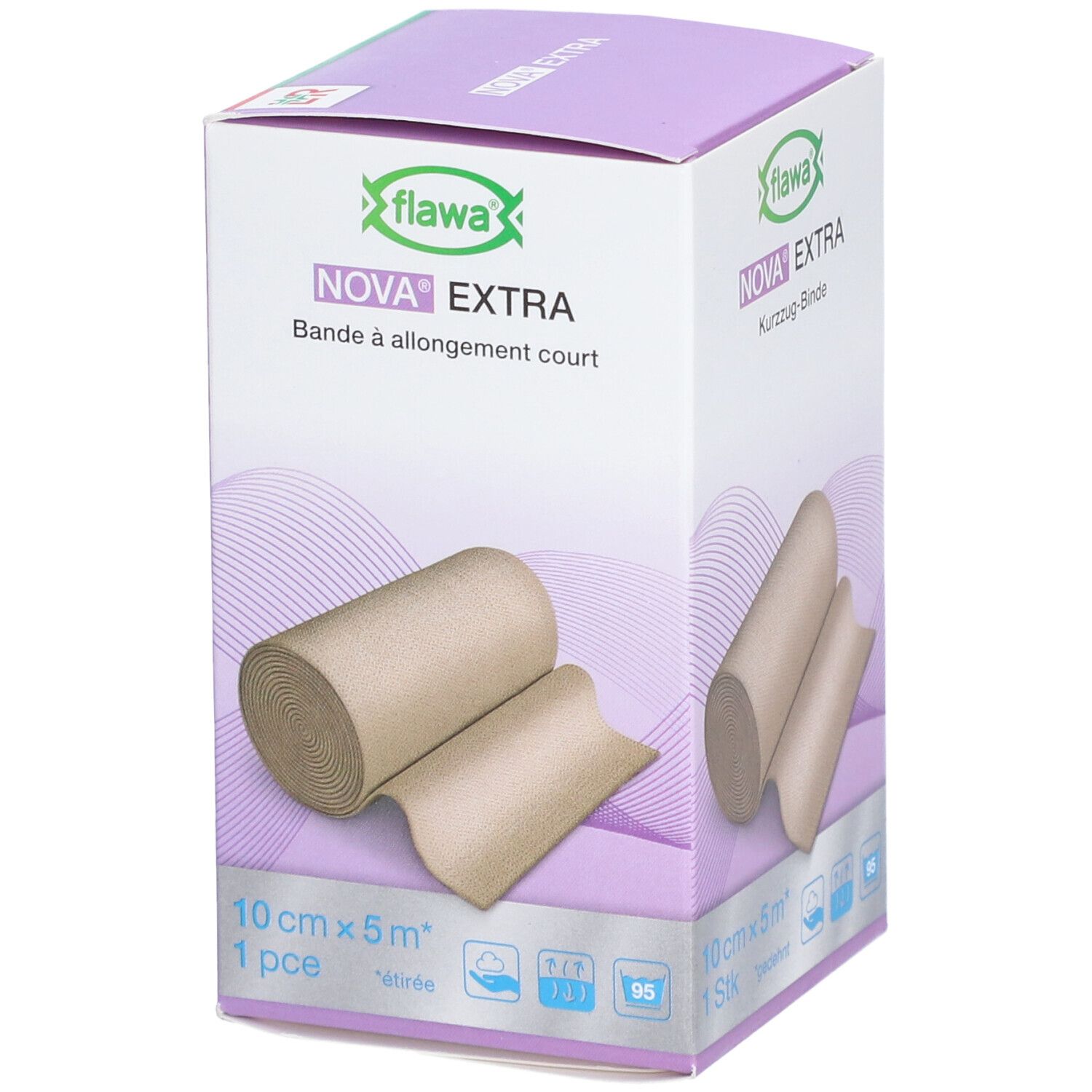 flawa® Nova® Extra Bande à allongement court 8 cm x 4,5 m