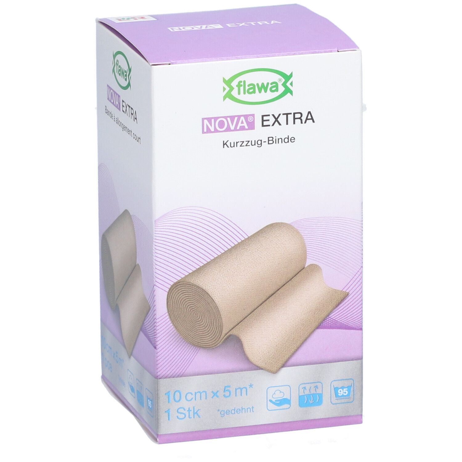flawa® Nova® Extra Bande à allongement court 8 cm x 4,5 m